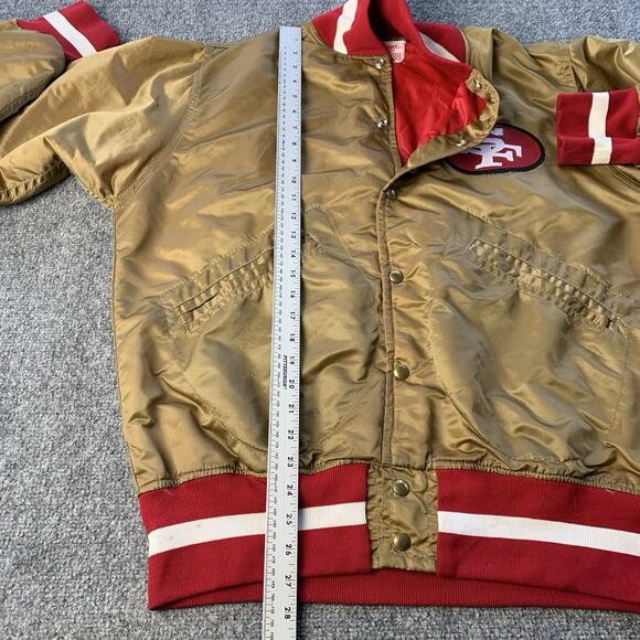 Vtg Wilson San Francisco 49ers Satin Bomber Jacket NFL Made In USA - Men’s 38 - Picture 15 of 16